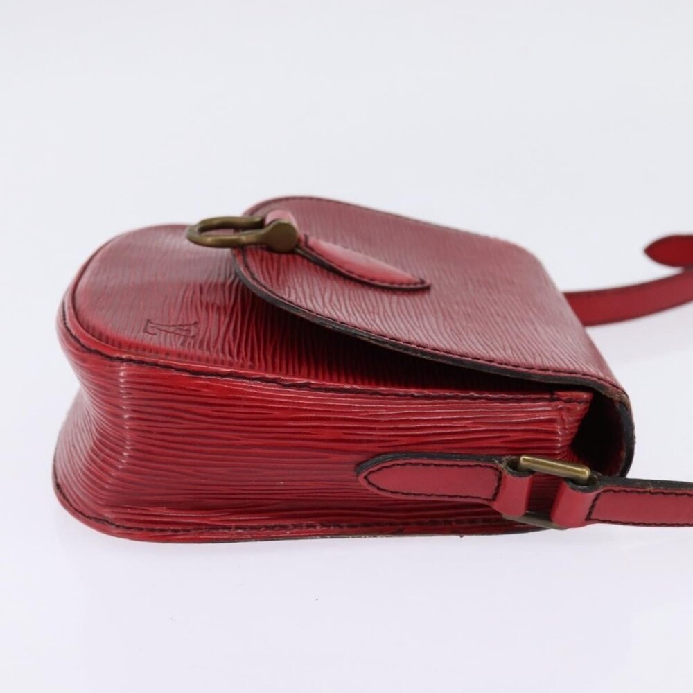 Authentic LOUIS VUITTON Epi Saint Cloud PM Shoulder Bag Red M52217 LV - Picture 11 of 16